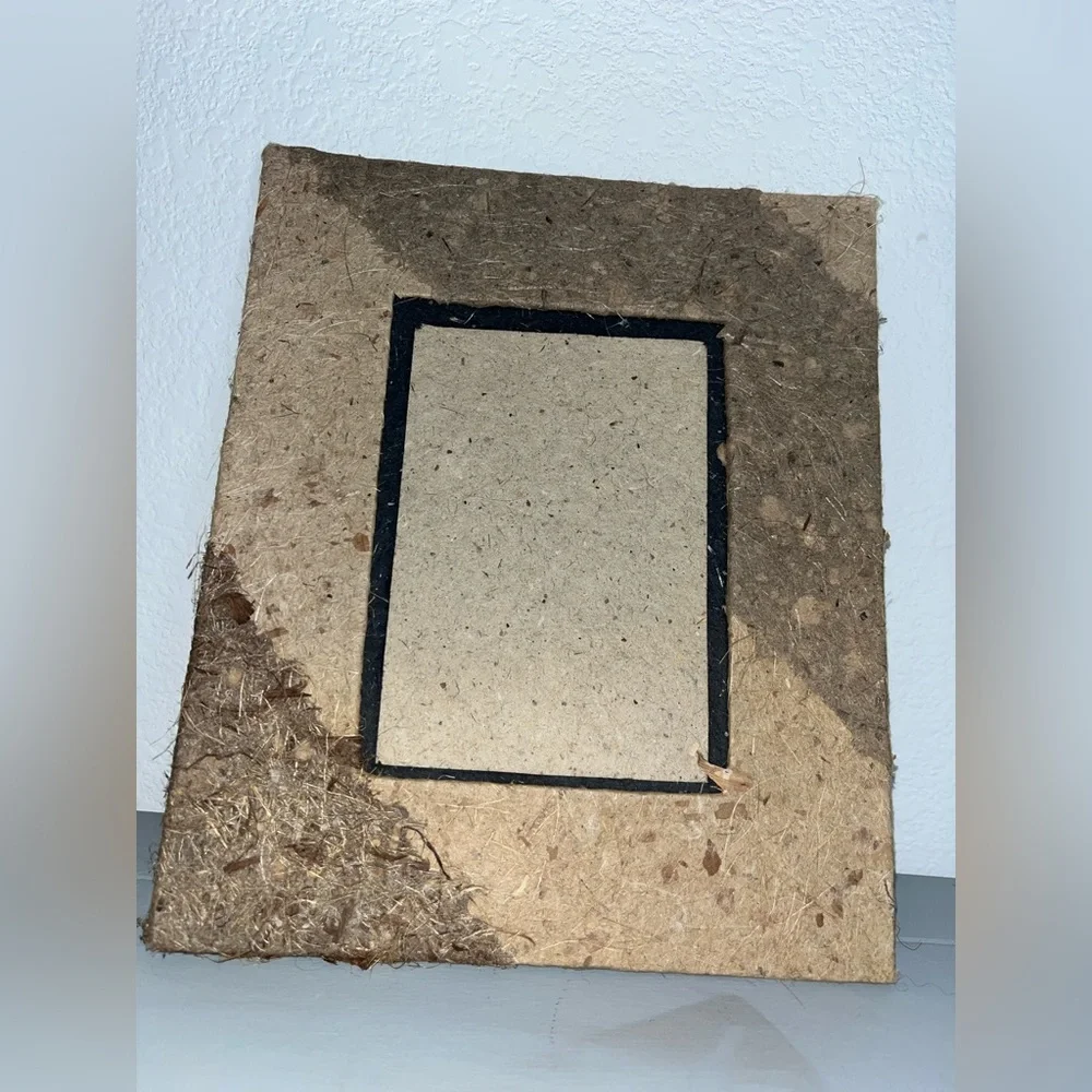 Handmade Natural Fiber Paper Table Top Photo Frame Mixed Media Paper EcoFriendly
